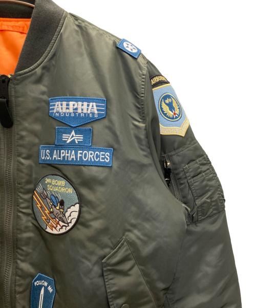 ALPHA（アルファ）ALPHA (アルファ) フルパッチMA-1 オリーブ サイズ:Lの古着・服飾アイテム