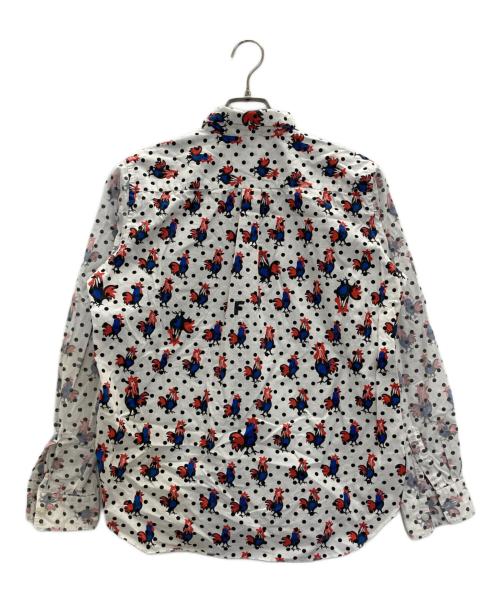 BLACK COMME des GARCONS（ブラックコムデギャルソン）BLACK COMME des GARCONS (ブラックコムデギャルソン) ドッドニワトリ長袖シャツ ホワイト サイズ:Ｍの古着・服飾アイテム