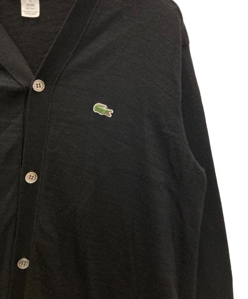 LACOSTE（ラコステ）LACOSTE (ラコステ) COMME des GARCONS (コムデギャルソン) ニットカーディガン ブラック サイズ:XLの古着・服飾アイテム