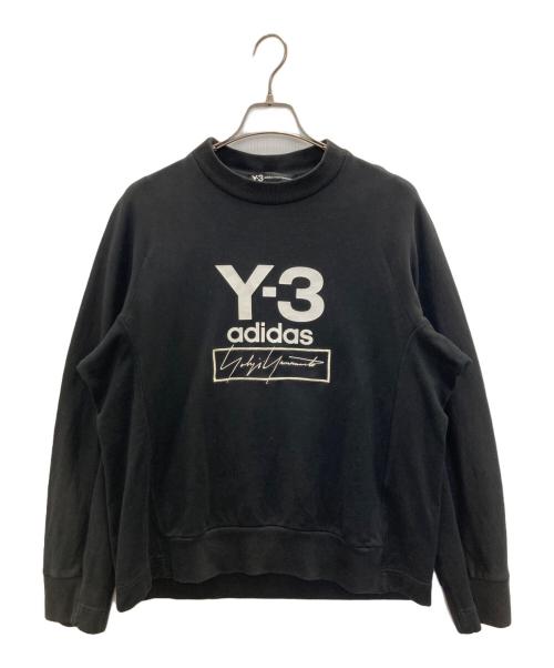 Y-3（ワイスリー）Y-3 (ワイスリー) STACKED LOGO CREW SWEATER ブラック サイズ:XSの古着・服飾アイテム
