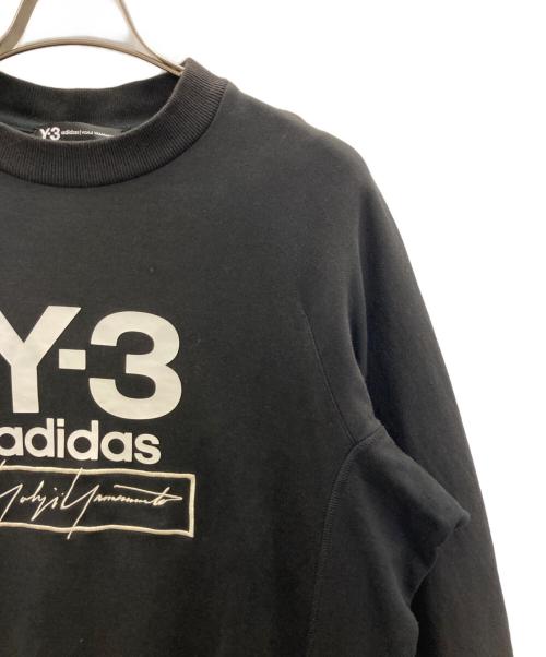 Y-3（ワイスリー）Y-3 (ワイスリー) STACKED LOGO CREW SWEATER ブラック サイズ:XSの古着・服飾アイテム