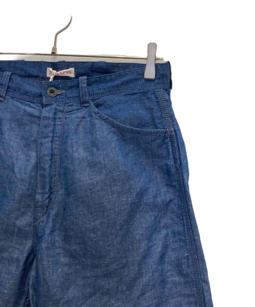NICENESS（ナイスネス）NICENESS (ナイスネス) シャンブレーワークパンツ インディゴ サイズ:Sの古着・服飾アイテム
