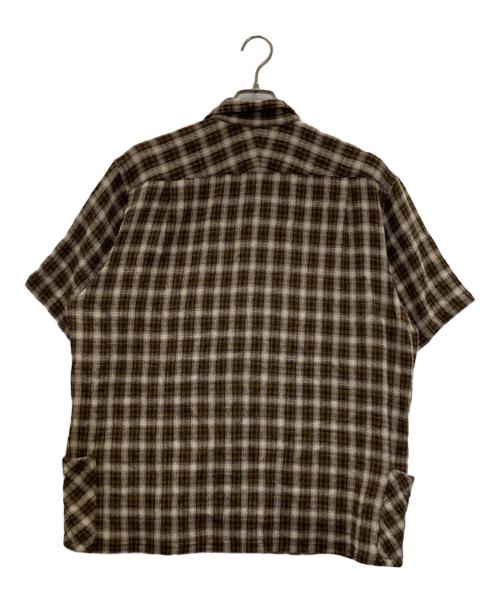 Caledoor（カレドアー）Caledoor (カレドアー) パナマクロスチェックシャツ ブラウン サイズ:Lの古着・服飾アイテム