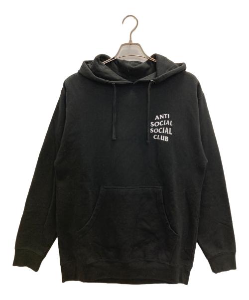 anti social social CLUB（アンチソーシャルソーシャルクラブ）ANTI SOCIAL SOCIAL CLUB (アンチソーシャルソーシャルクラブ) ロゴプリントパーカー ブラック サイズ:Ｍの古着・服飾アイテム