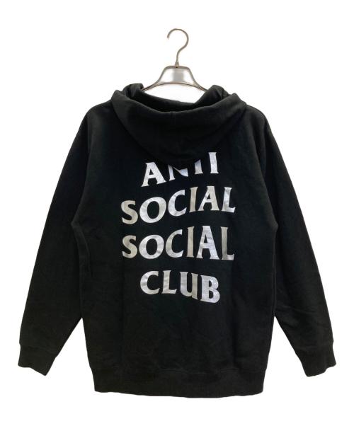 anti social social CLUB（アンチソーシャルソーシャルクラブ）ANTI SOCIAL SOCIAL CLUB (アンチソーシャルソーシャルクラブ) ロゴプリントパーカー ブラック サイズ:Ｍの古着・服飾アイテム