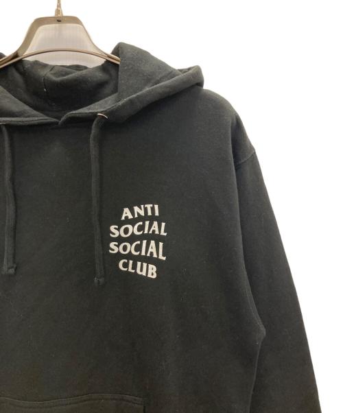 anti social social CLUB（アンチソーシャルソーシャルクラブ）ANTI SOCIAL SOCIAL CLUB (アンチソーシャルソーシャルクラブ) ロゴプリントパーカー ブラック サイズ:Ｍの古着・服飾アイテム