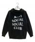 ANTI SOCIAL SOCIAL CLUB (アンチソーシャルソーシャルクラブ) ロゴプリントパーカー ブラック サイズ:Ｍ：5000円