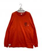 WTAPS×VANSダブルタップス×ヴァンズ）の古着「プリントカットソー」｜オレンジ