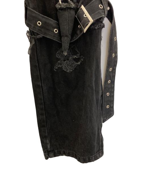 gamchu（ガムチュ）GAMCHU (ガムチュ) 半壊卍壊デニムパンツ ブラック サイズ:FREEの古着・服飾アイテム