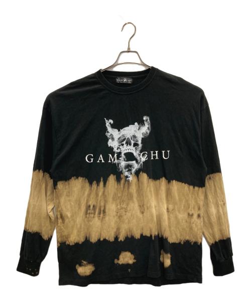 gamchu（ガムチュ）GAMCHU (ガムチュ) ボクのヒーローエリートモード 抜染加工ロンT ブラック サイズ:SIZE Freeの古着・服飾アイテム