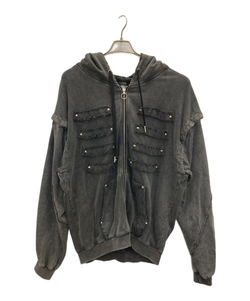 gamchu（ガムチュ）GAMCHU (ガムチュ) 我儘に分解分離パッチフーディー グレー サイズ:SIZE Freeの古着・服飾アイテム