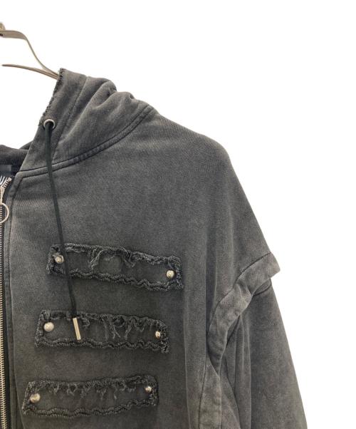 gamchu（ガムチュ）GAMCHU (ガムチュ) 我儘に分解分離パッチフーディー グレー サイズ:SIZE Freeの古着・服飾アイテム