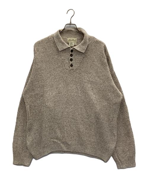 Eddie Bauer（エディーバウアー）Eddie Bauer (エディーバウアー) ポロニットセーター ベージュ サイズ:Mの古着・服飾アイテム