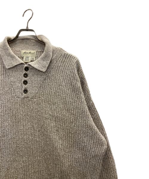 Eddie Bauer（エディーバウアー）Eddie Bauer (エディーバウアー) ポロニットセーター ベージュ サイズ:Mの古着・服飾アイテム