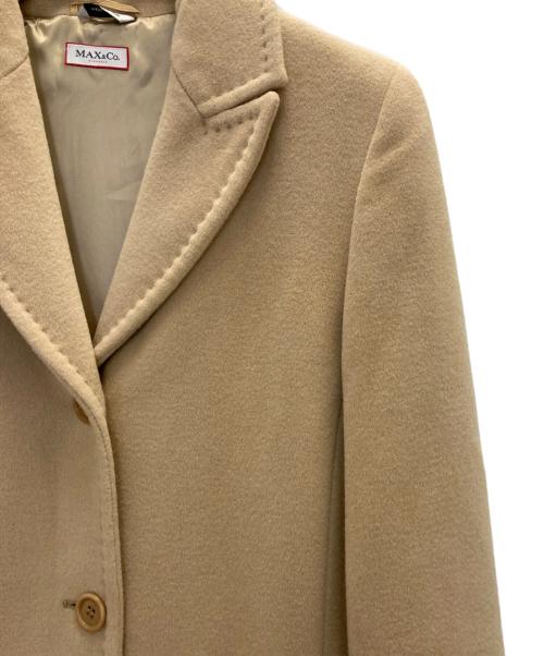 MAX&Co.（マックスアンドコー）MAX&Co. (マックスアンドコー) アンゴラ混チェスターコート ベージュ サイズ:42の古着・服飾アイテム