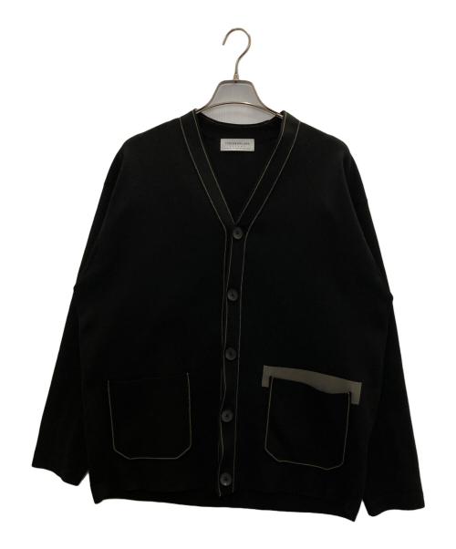 TOMORROW LAND tricot（トゥモローランド トリコ）TOMORROW LAND tricot (トゥモローランド トリコ) ポリエステルミラノリブ Vネックデザインカーディガン ブラック サイズ:Ｍの古着・服飾アイテム