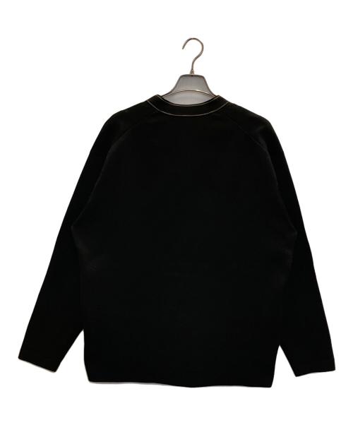 TOMORROW LAND tricot（トゥモローランド トリコ）TOMORROW LAND tricot (トゥモローランド トリコ) ポリエステルミラノリブ Vネックデザインカーディガン ブラック サイズ:Ｍの古着・服飾アイテム