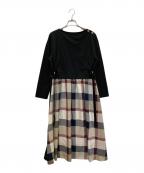 BLUE LABEL CRESTBRIDGEブルーレーベルクレストブリッジ）の古着「切替ワンピース」｜ブラック
