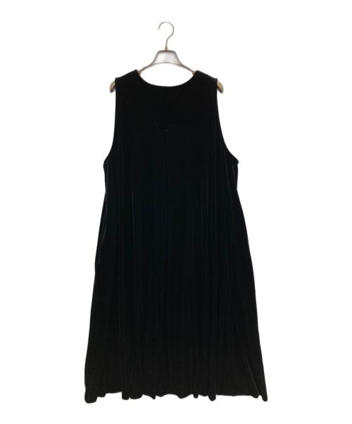 foufou（フーフー）foufou (フーフー) ノースリーブベロアワンピース ブラック サイズ:Sの古着・服飾アイテム