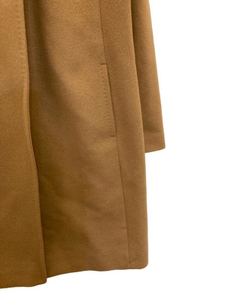 23区（ニジュウサンク）23区 (ニジュウサンク) ウールアンゴラフーデッドコート ブラウン サイズ:38の古着・服飾アイテム