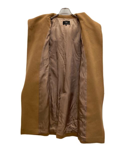 23区（ニジュウサンク）23区 (ニジュウサンク) ウールアンゴラフーデッドコート ブラウン サイズ:38の古着・服飾アイテム