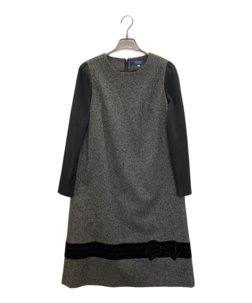 M'S GRACY（エムズグレイシー）M'S GRACY (エムズグレイシー) 長袖ワンピース グレー サイズ:38の古着・服飾アイテム