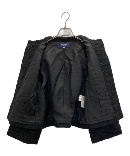 M'S GRACY（エムズグレイシー）M'S GRACY (エムズグレイシー) 金釦ツイードジャケット ブラック サイズ:38の古着・服飾アイテム