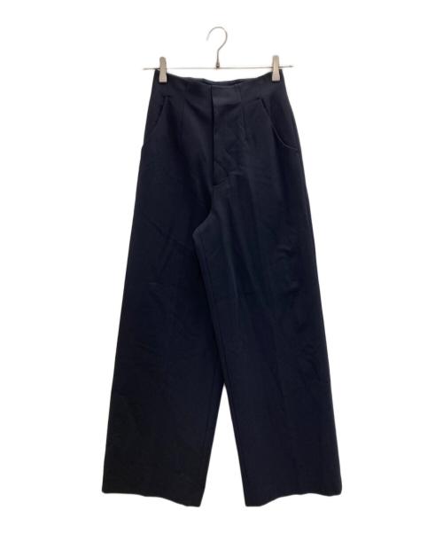 Snidel（スナイデル）Snidel (スナイデル) ハイウエストストレートパンツ ネイビー 未使用品の古着・服飾アイテム
