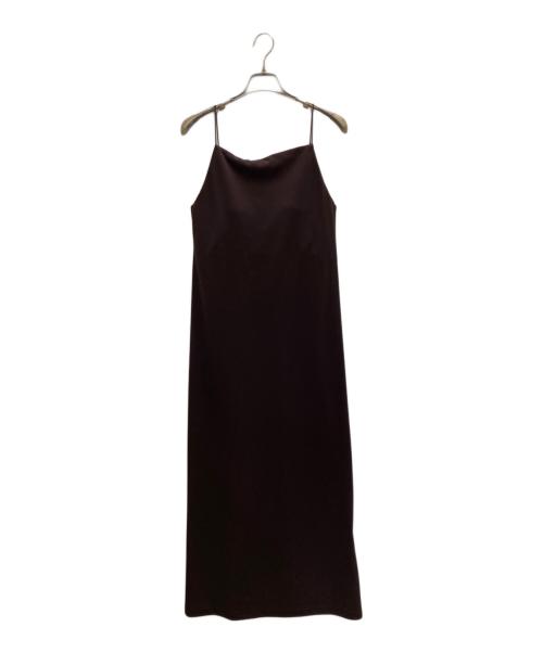 Whim Gazette（ウィムガゼット）Whim Gazette (ウィムガゼット) カットジョーゼットワンピース ブラウン サイズ:FREEの古着・服飾アイテム