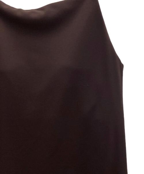 Whim Gazette（ウィムガゼット）Whim Gazette (ウィムガゼット) カットジョーゼットワンピース ブラウン サイズ:FREEの古着・服飾アイテム