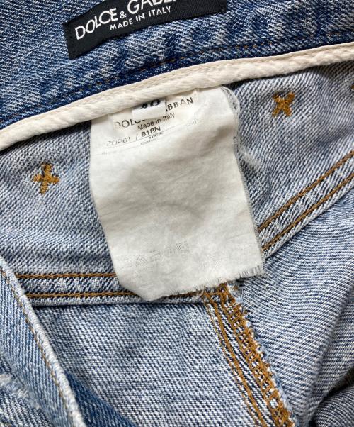 DOLCE & GABBANA（ドルチェ＆ガッバーナ）DOLCE & GABBANA (ドルチェ＆ガッバーナ) ダメージ加工デニムパンツ インディゴ サイズ:46の古着・服飾アイテム