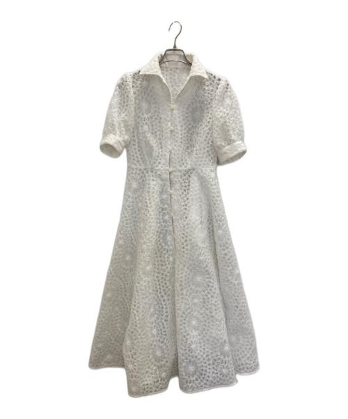 JENNE（ジェンヌ）JENNE (ジェンヌ) テープレースワンピース ホワイト サイズ:Ⅿの古着・服飾アイテム