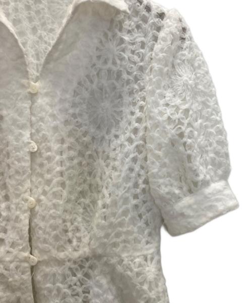 JENNE（ジェンヌ）JENNE (ジェンヌ) テープレースワンピース ホワイト サイズ:Ⅿの古着・服飾アイテム