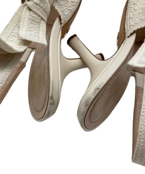 Christian Dior（クリスチャン ディオール）Christian Dior (クリスチャン ディオール) J'ADIOR スリングバックパールパンプス ベージュ サイズ:22.5の古着・服飾アイテム