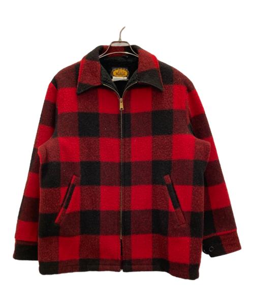 WOOLRICH（ウールリッチ）WOOLRICH (ウールリッチ) ウールチェックジャケット レッド サイズ:Lの古着・服飾アイテム