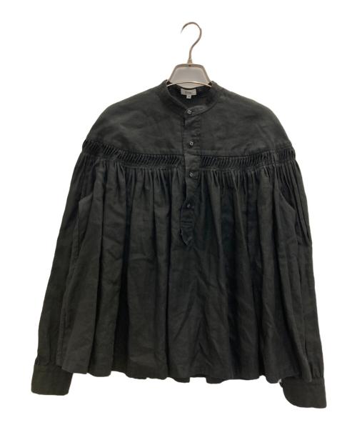 SCYE（サイ）SCYE (サイ) リネン ピンタックブラウス ブラック サイズ:38の古着・服飾アイテム