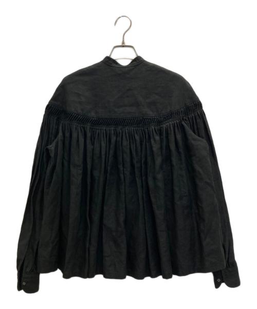 SCYE（サイ）SCYE (サイ) リネン ピンタックブラウス ブラック サイズ:38の古着・服飾アイテム