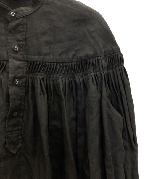 SCYE（サイ）SCYE (サイ) リネン ピンタックブラウス ブラック サイズ:38の古着・服飾アイテム