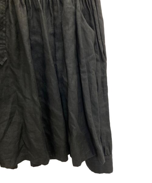 SCYE（サイ）SCYE (サイ) リネン ピンタックブラウス ブラック サイズ:38の古着・服飾アイテム