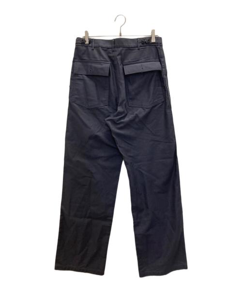 HYKE（ハイク）HYKE (ハイク) BACK SATIN BAKER PANTS ネイビー サイズ:5の古着・服飾アイテム
