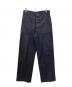 HYKE（ハイク）の古着「BACK SATIN BAKER PANTS」｜ネイビー