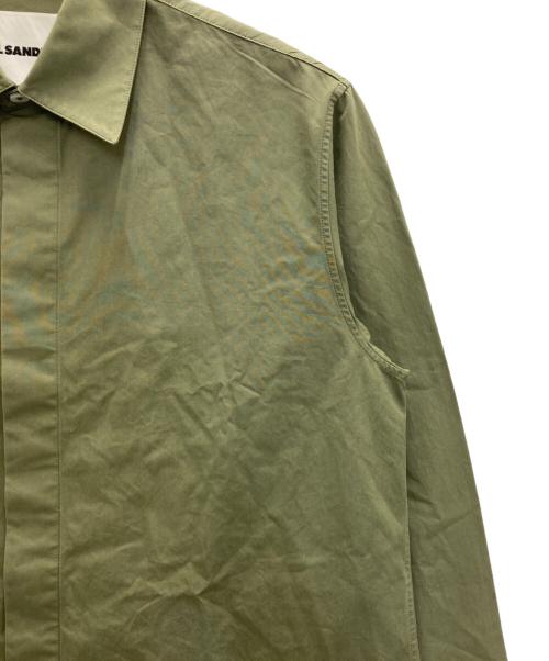 JIL SANDER（ジルサンダー）JIL SANDER (ジルサンダー) 比翼ロングスリーブシャツ グリーン サイズ:39の古着・服飾アイテム