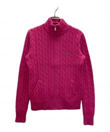 Ralph Lauren POLO SPORT（ラルフローレン ポロスポーツ）の古着「ドライバーズケーブルニット」｜ピンク
