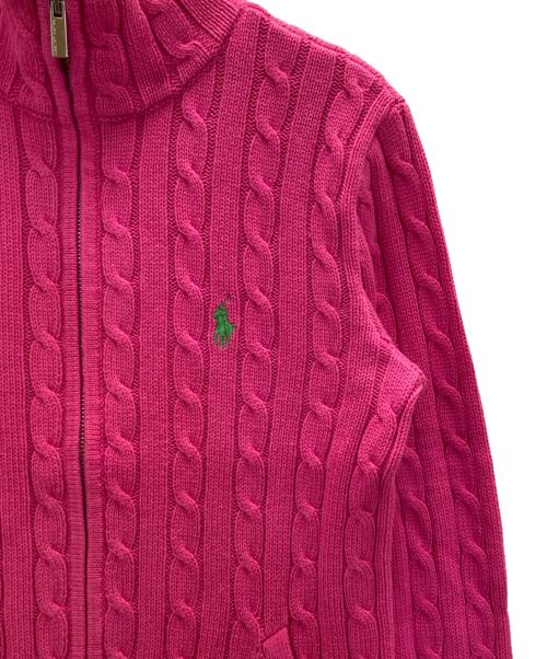 Ralph Lauren POLO SPORT（ラルフローレン ポロスポーツ）Ralph Lauren POLO SPORT (ラルフローレン ポロスポーツ) ドライバーズケーブルニット ピンク サイズ:Ｍの古着・服飾アイテム