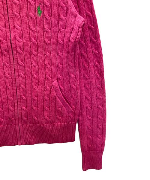 Ralph Lauren POLO SPORT（ラルフローレン ポロスポーツ）Ralph Lauren POLO SPORT (ラルフローレン ポロスポーツ) ドライバーズケーブルニット ピンク サイズ:Ｍの古着・服飾アイテム