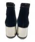 中古・古着 MM6 Maison Margiela (エムエムシックスメゾンマルジェラ) メタリックヒールベロアブーツ ブラック サイズ:36：10000円