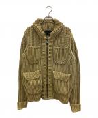 BURBERRY PRORSUMバーバリープローサム）の古着「ショールカラーニットジャケット」｜グリーン