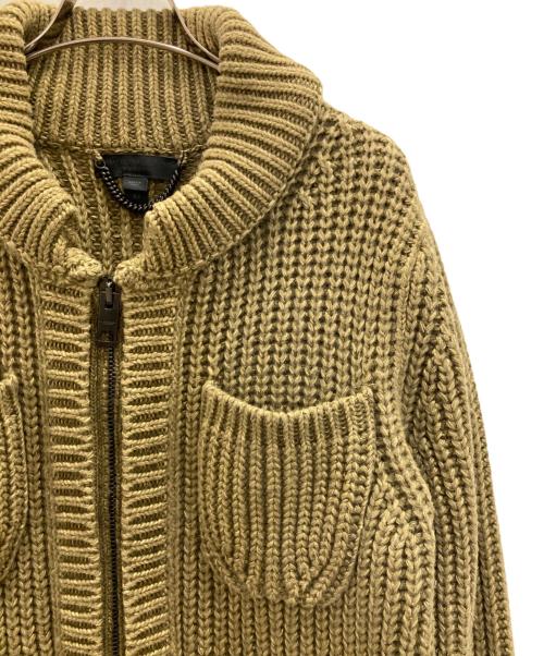 BURBERRY PRORSUM（バーバリープローサム）BURBERRY PRORSUM (バーバリープローサム) ショールカラーニットジャケット グリーン サイズ:ｘｓの古着・服飾アイテム
