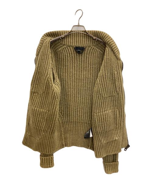 BURBERRY PRORSUM（バーバリープローサム）BURBERRY PRORSUM (バーバリープローサム) ショールカラーニットジャケット グリーン サイズ:ｘｓの古着・服飾アイテム