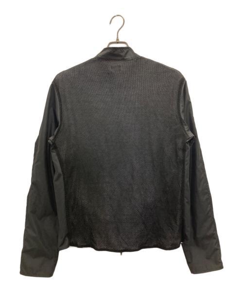 JIL SANDER（ジルサンダー）JIL SANDER (ジルサンダー) メッシュ切替ダブルジップジャケット ブラック サイズ:Ｍの古着・服飾アイテム